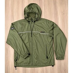 Misty Mountain Men's Waterproof Hooded Full Zip Rain Jacket Green XXL